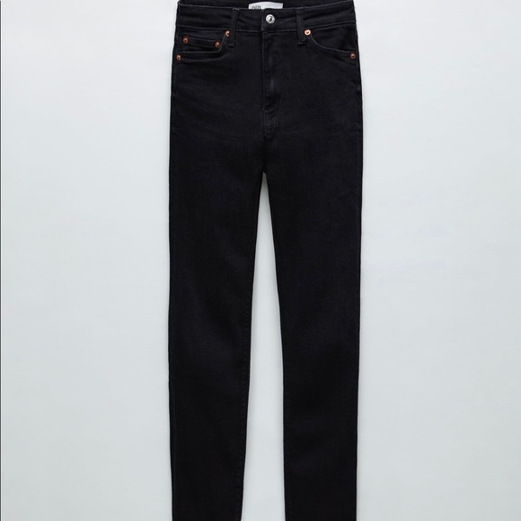 Premium 80's high waisted jeans | Shadow black | Zara - Picture 1 of 8